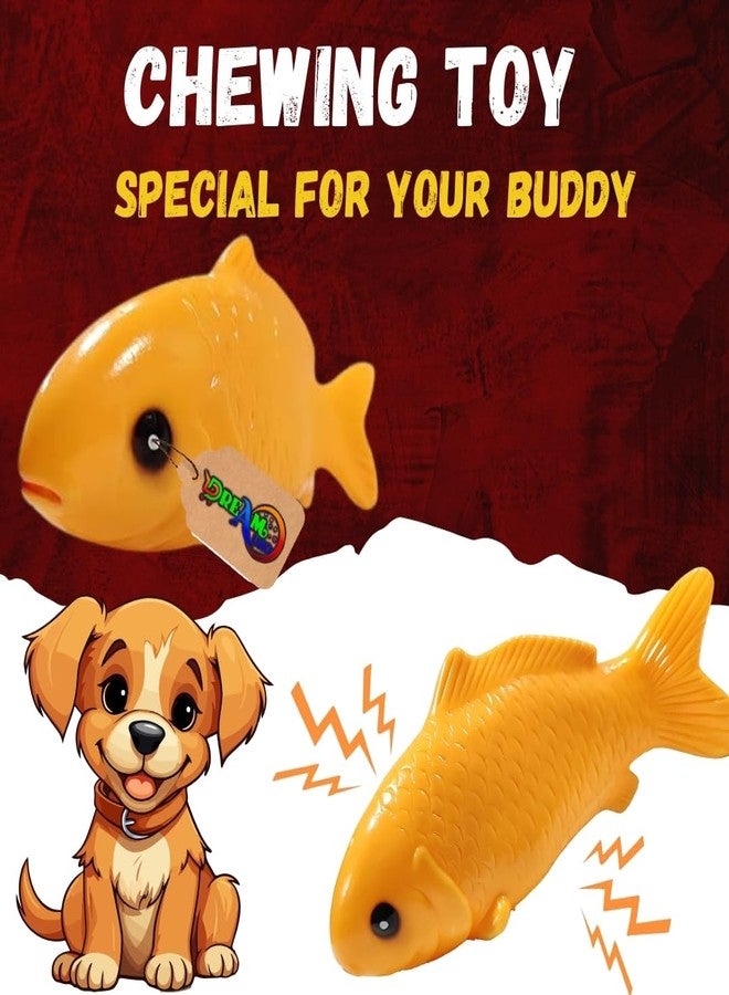 DreamAuro Fun Squeaky Fish Toy or Dogs & Cats - Engage Your Dog with The Squeaky Fish Toy, The Fish That Talks Back (with Squeaks!), Durable Rubber, Promotes Dental Health & Playful Bonding - Image 5